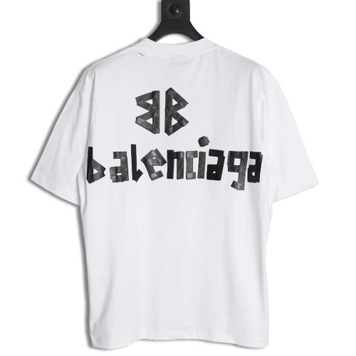 Balenciaga Tape Print Short Sleeve T-Shirt TSK8,Balenciaga