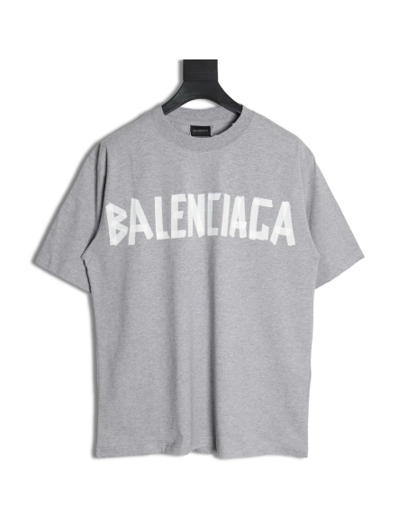 Balenciaga Tape Print Short Sleeve T-Shirt TSK7,Balenciaga