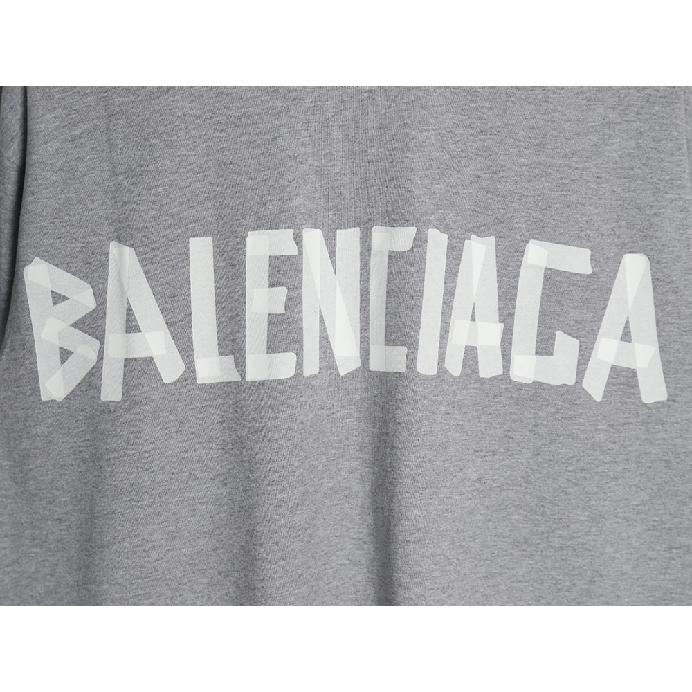 Balenciaga Tape Print Short Sleeve T-Shirt TSK7,Balenciaga