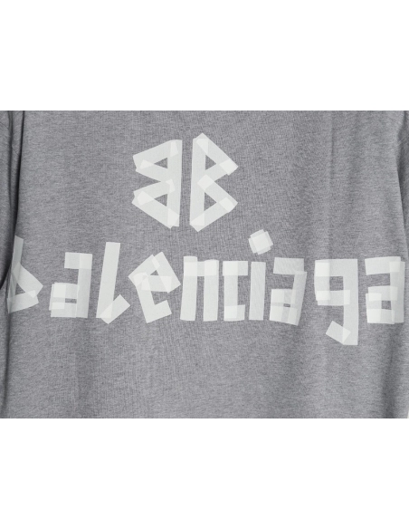 Balenciaga Tape Print Short Sleeve T-Shirt TSK7,Balenciaga