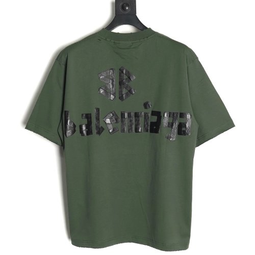 Balenciaga Tape Print Short Sleeve T-Shirt TSK3,Balenciaga