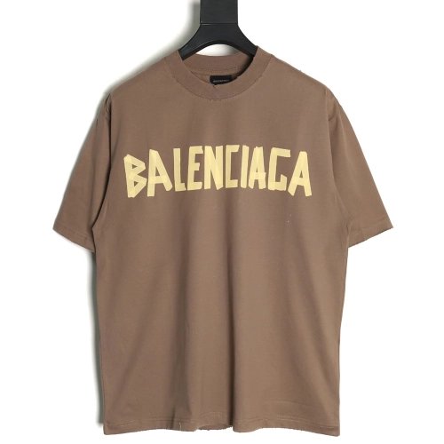 Balenciaga Tape Print Short Sleeve T-Shirt TSK2,Balenciaga