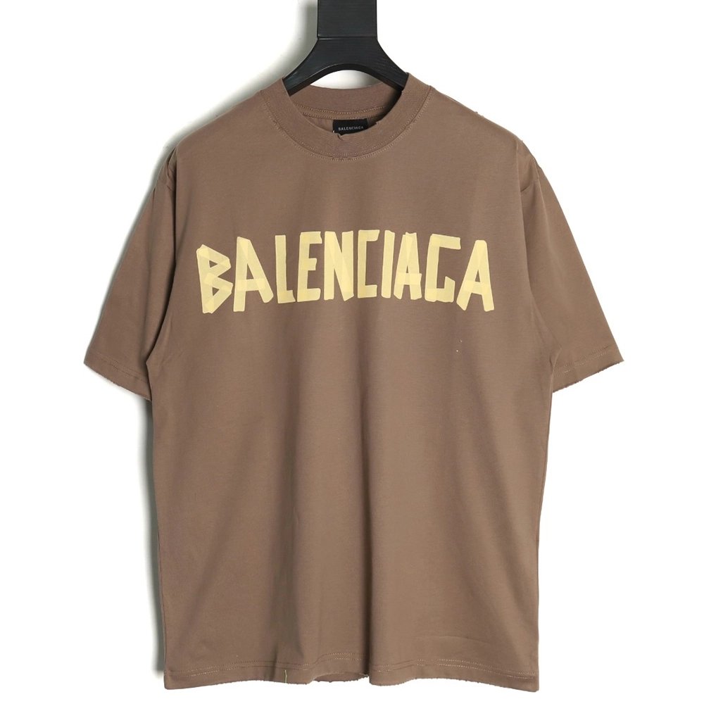 Balenciaga Tape Print Short Sleeve T-Shirt TSK2,Balenciaga
