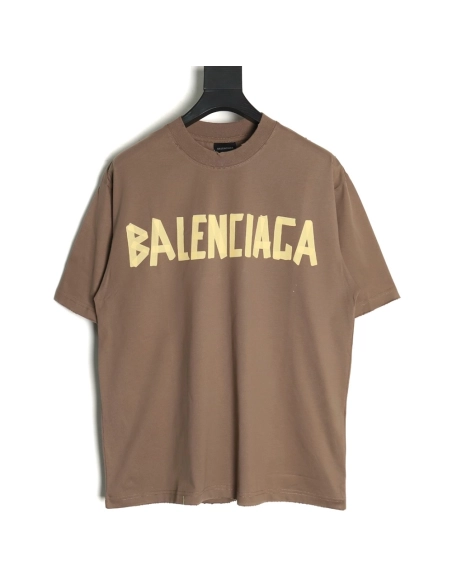 Balenciaga Tape Print Short Sleeve T-Shirt TSK2,Balenciaga