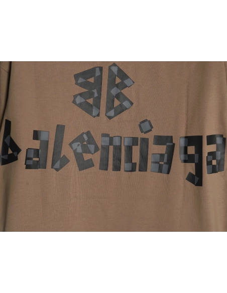 Balenciaga Tape Print Short Sleeve T-Shirt TSK2,Balenciaga