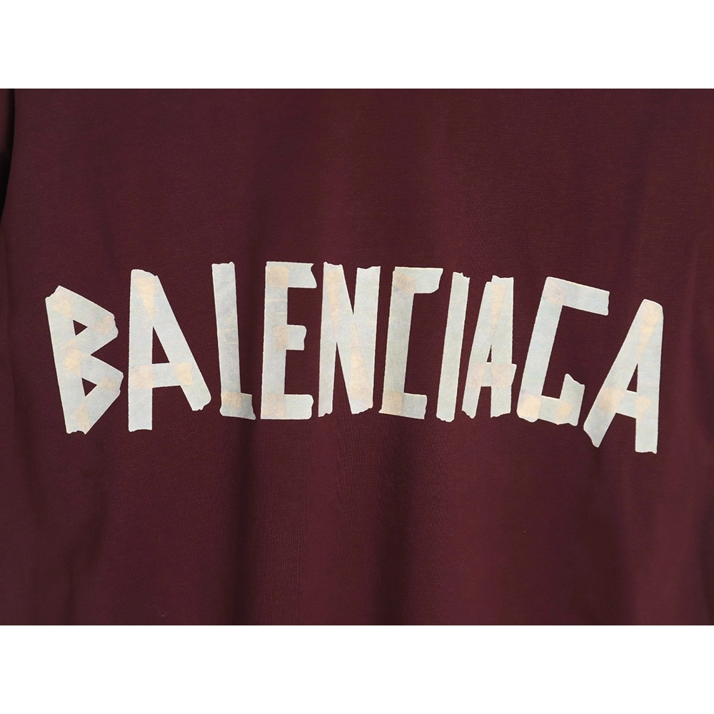 Balenciaga Tape Print Short Sleeve T-Shirt TSK1,Balenciaga