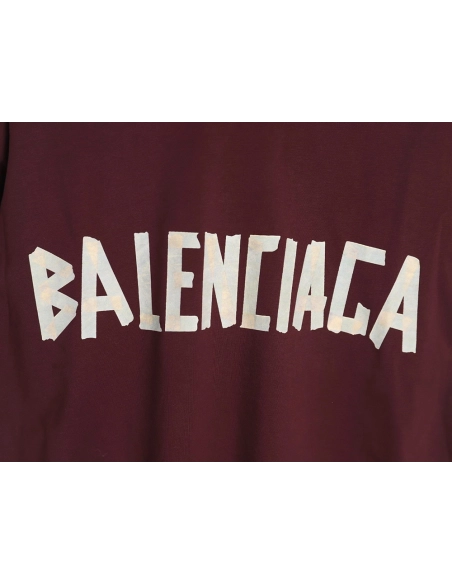 Balenciaga Tape Print Short Sleeve T-Shirt TSK1,Balenciaga