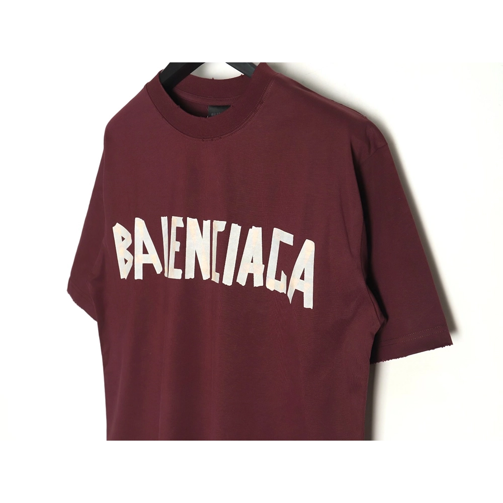 Balenciaga Tape Print Short Sleeve T-Shirt TSK1,Balenciaga