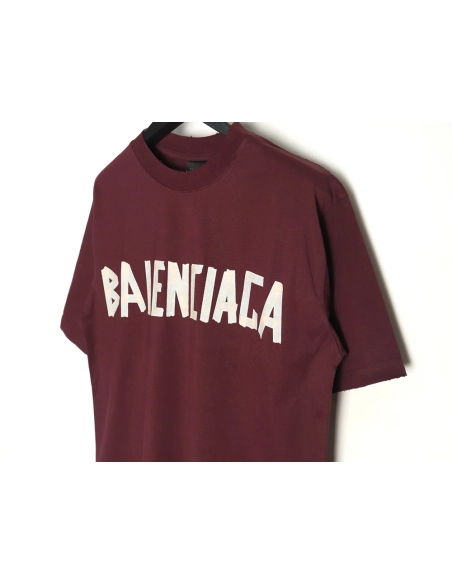 Balenciaga Tape Print Short Sleeve T-Shirt TSK1,Balenciaga