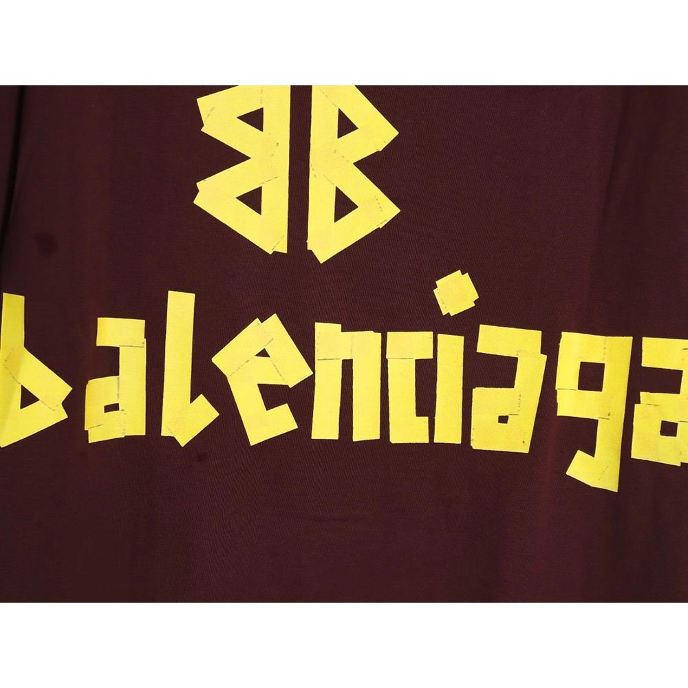 Balenciaga Tape Print Short Sleeve T-Shirt TSK1,Balenciaga