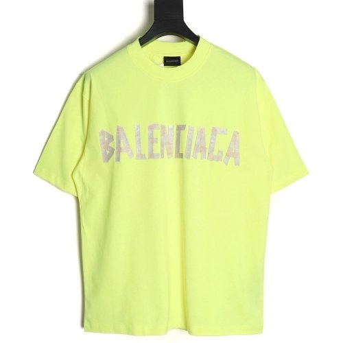 Balenciaga Tape Print Short Sleeve T-Shirt,Balenciaga