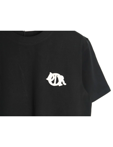 Dior four-color embroidered chapter letter T-shirt TSK3,Dior