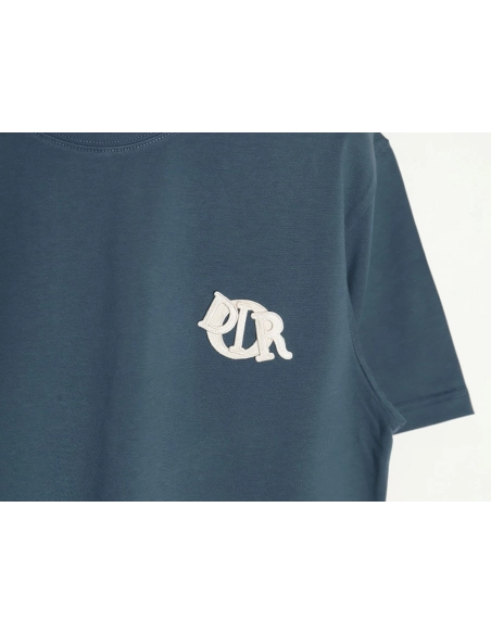 Dior four-color embroidered chapter letter T-shirt TSK2,Dior