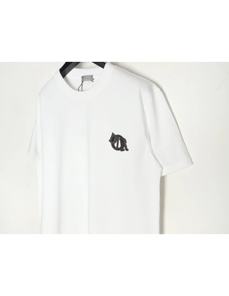 Dior four-color embroidered chapter letter T-shirt,Dior