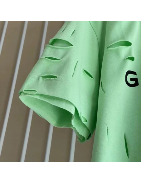 Givenchy Destroyed Layered Oversized T shirt Green,Givenchy T Shirt,Tshirt,Low price high quality.