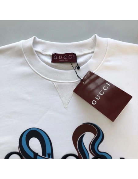 Gucci Printed cotton jersey T-shirt White,Gucci T Shirt,Tshirt,Low price high quality.