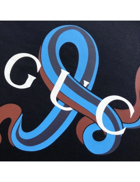 Gucci Printed medium cotton jersey T-shirt Navy,Gucci T Shirt,Tshirt,Low price high quality.