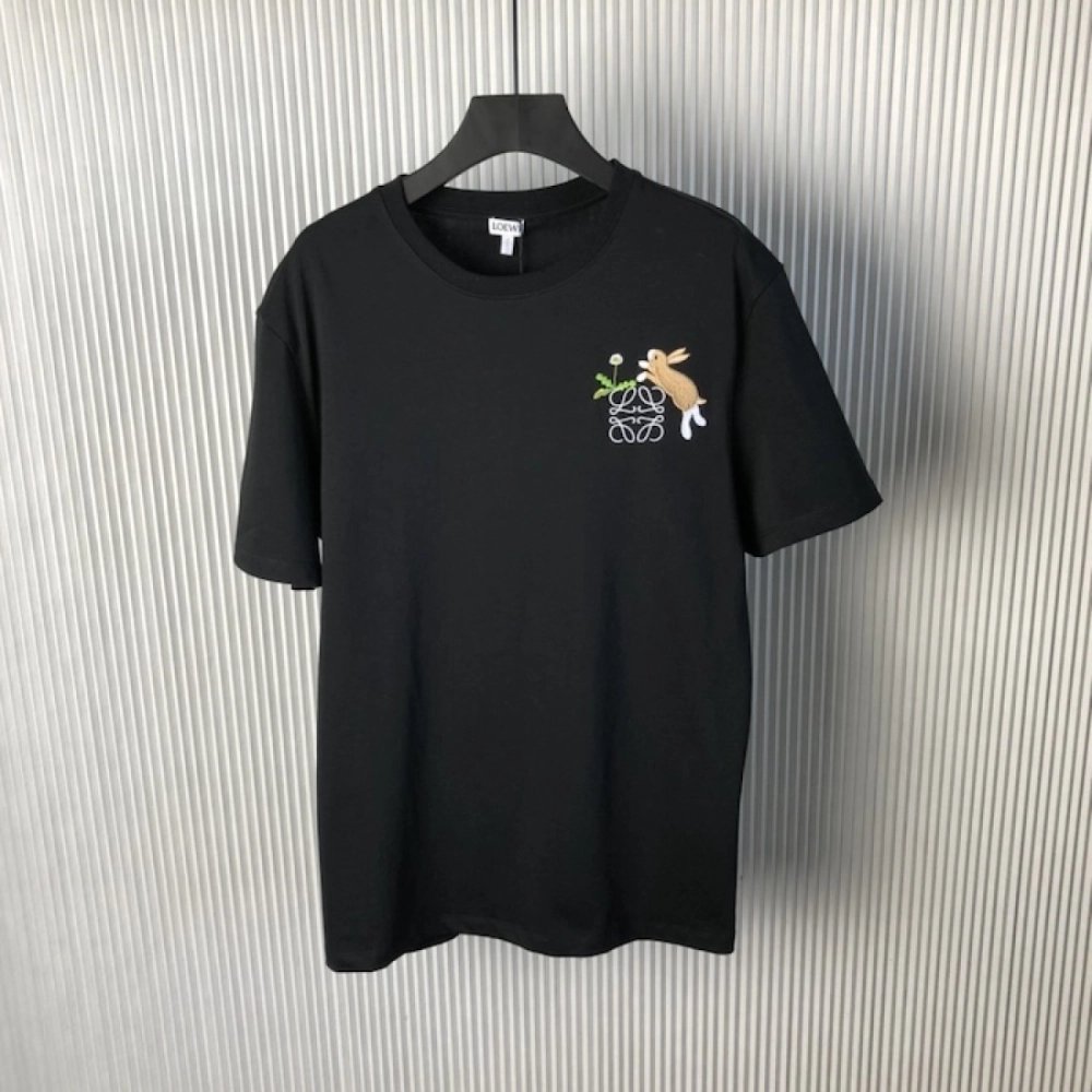 Loewe Relaxed fit T-shirt in black cotton,Loewe T Shirt,Tshirt,Low price high quality.