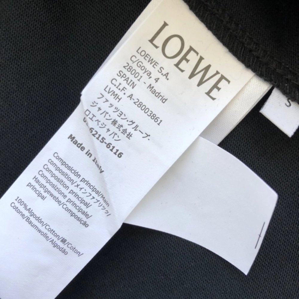 Loewe Relaxed fit T-shirt in black cotton,Loewe T Shirt,Tshirt,Low price high quality.