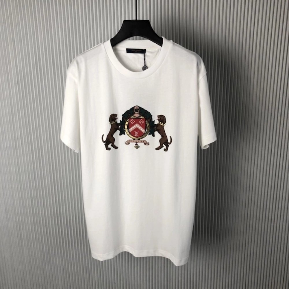 Louis Vuitton Embellished Cotton T-Shirt 1AGJZR,Louis Vuitton T Shirt,Tshirt,Low price high quality.