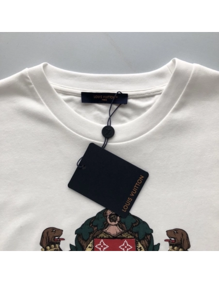 Louis Vuitton Embellished Cotton T-Shirt 1AGJZR,Louis Vuitton T Shirt,Tshirt,Low price high quality.