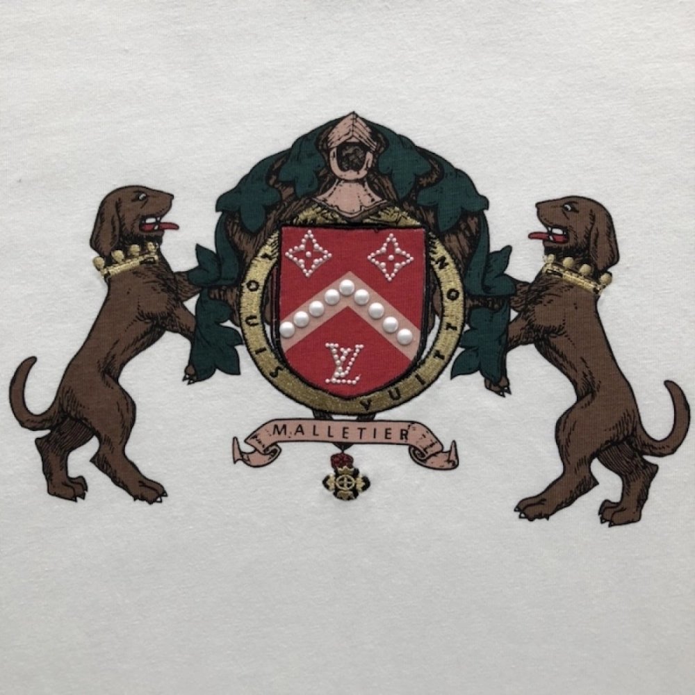 Louis Vuitton Embellished Cotton T-Shirt 1AGJZR,Louis Vuitton T Shirt,Tshirt,Low price high quality.