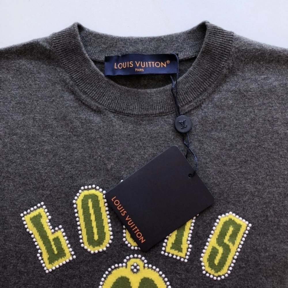 Louis Vuitton Embellished Short-Sleeved Cotton Crewneck 1AGJSB,Louis Vuitton T Shirt,Tshirt,Low price high quality.