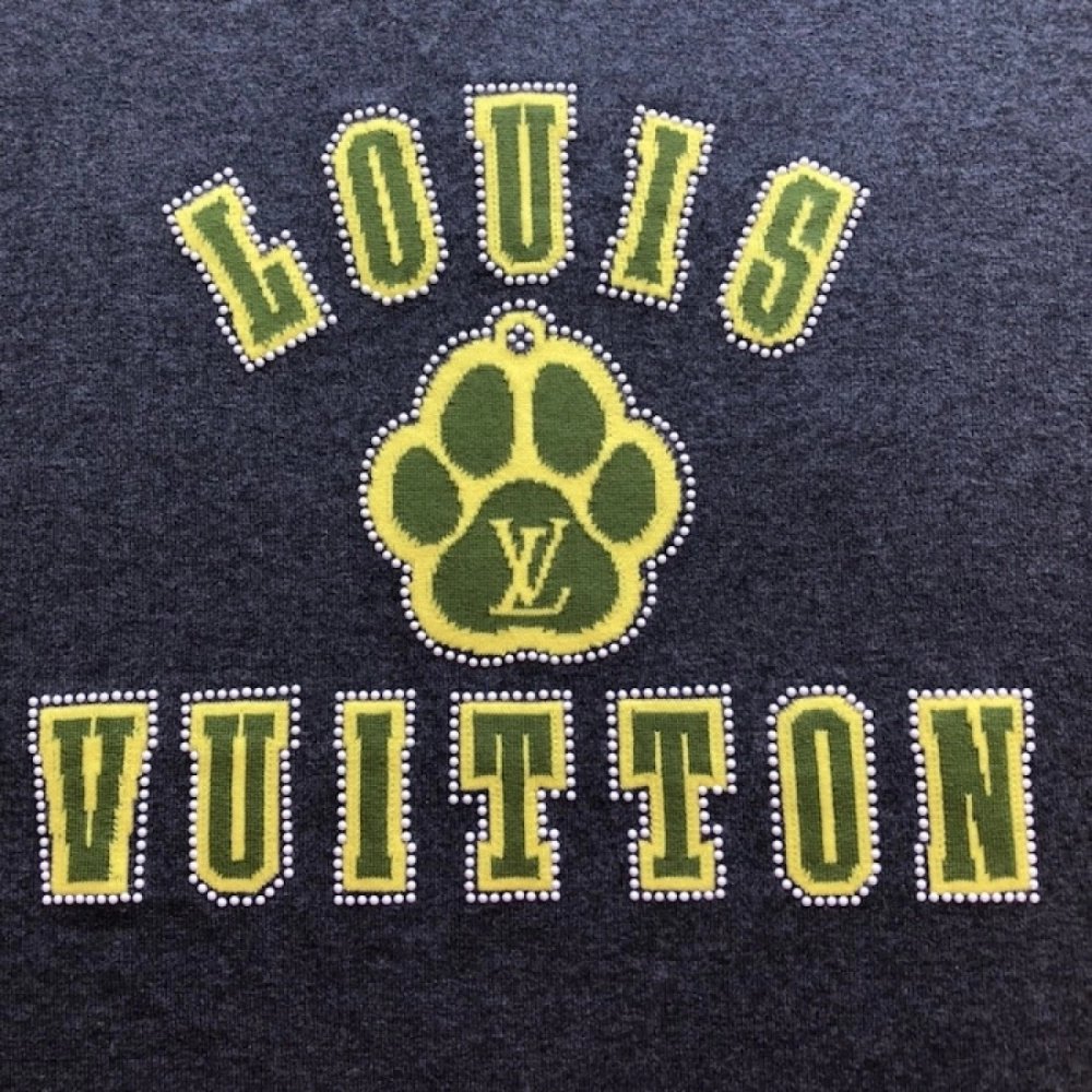 Louis Vuitton Embellished Short-Sleeved Cotton Crewneck 1AGJSB,Louis Vuitton T Shirt,Tshirt,Low price high quality.
