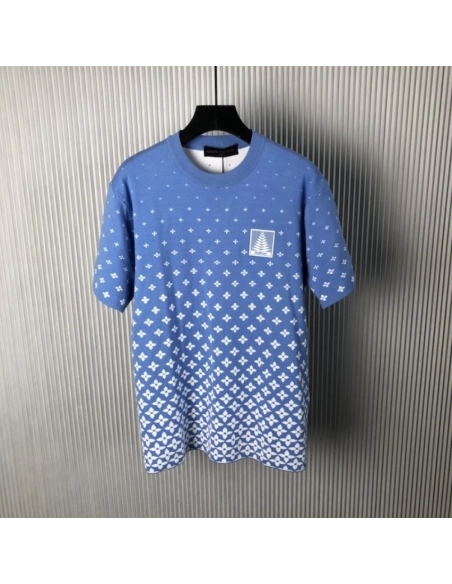 Louis Vuitton Knitted Cotton T-Shirt 1AGJUG,Louis Vuitton T Shirt,Tshirt,Low price high quality.