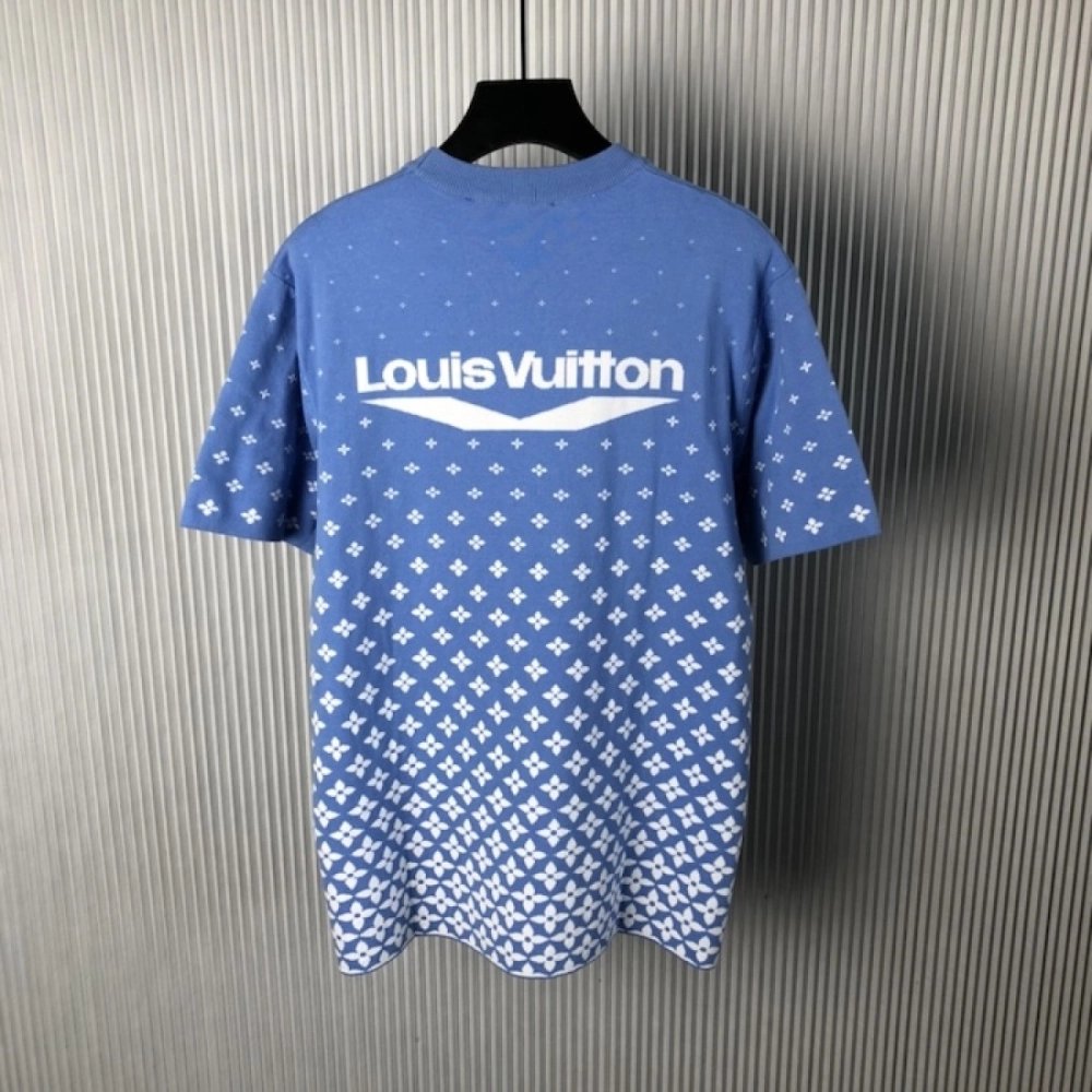 Louis Vuitton Knitted Cotton T-Shirt 1AGJUG,Louis Vuitton T Shirt,Tshirt,Low price high quality.