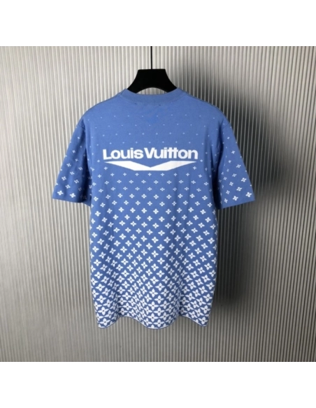 Louis Vuitton Knitted Cotton T-Shirt 1AGJUG,Louis Vuitton T Shirt,Tshirt,Low price high quality.