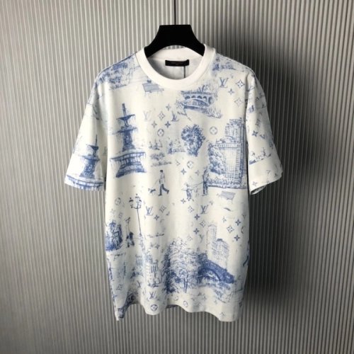 Louis Vuitton Printed Cotton Pique T-Shirt 1AGJYZ,Louis Vuitton T Shirt,Tshirt,Low price high quality.