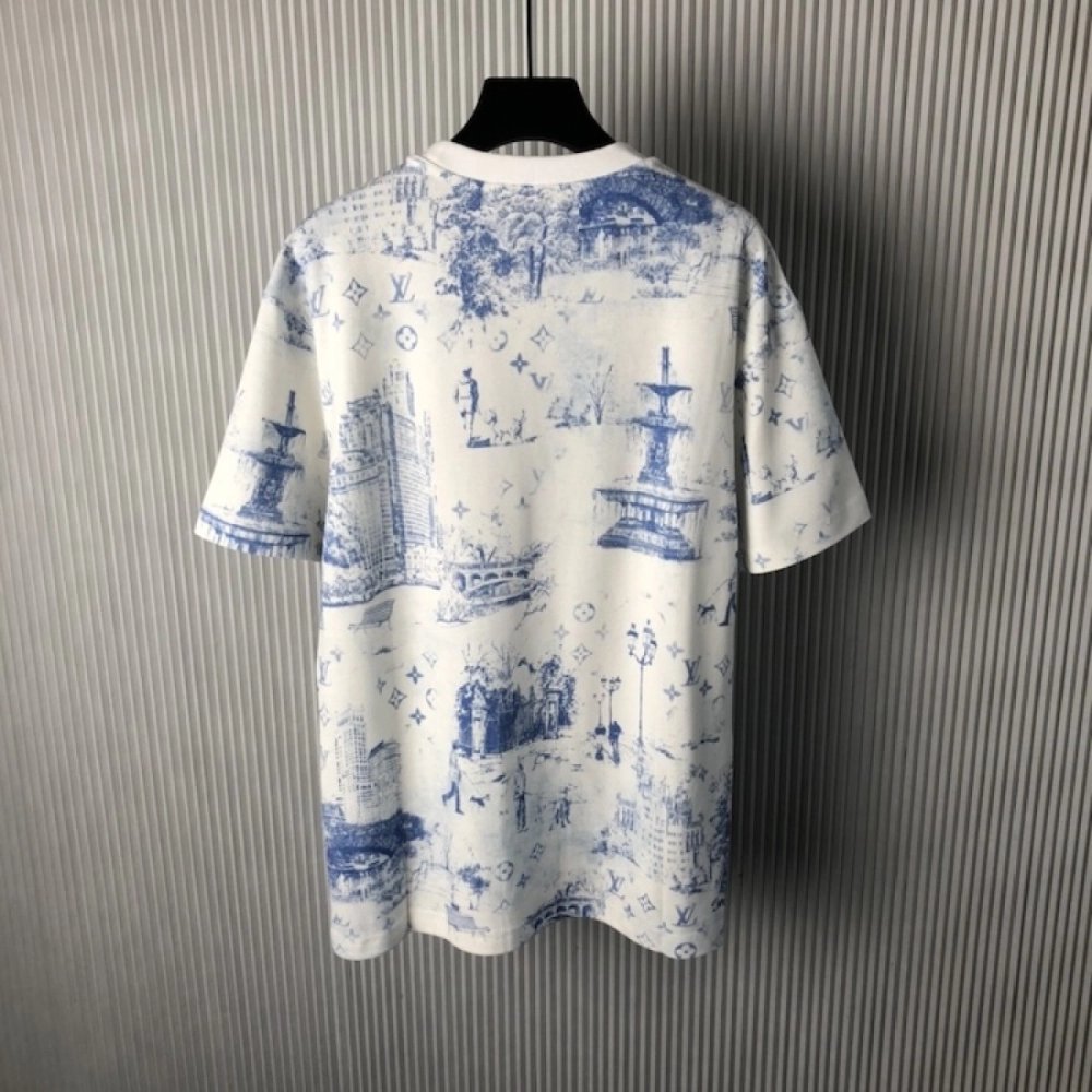 Louis Vuitton Printed Cotton Pique T-Shirt 1AGJYZ,Louis Vuitton T Shirt,Tshirt,Low price high quality.