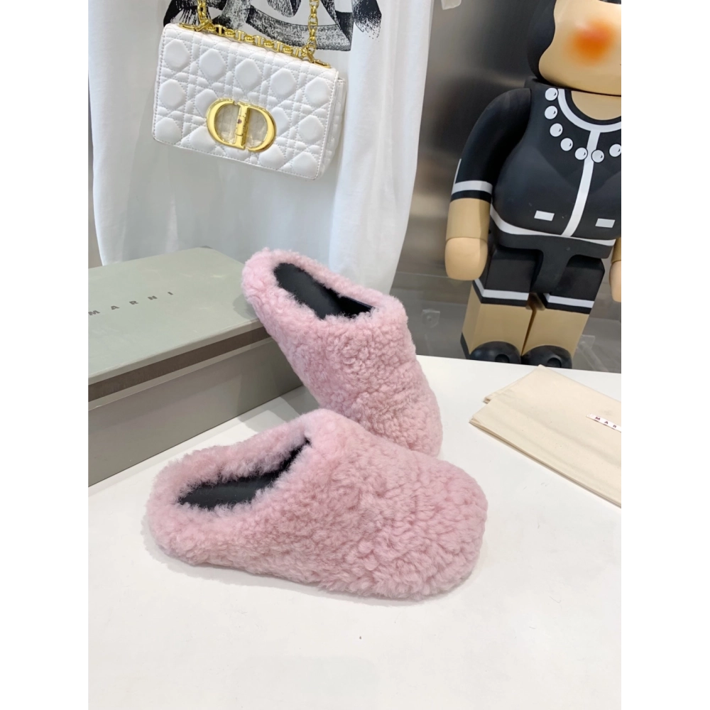 Marni Fussbett Sabot Slide Pink PB,Marni Slide,Men Sneakers