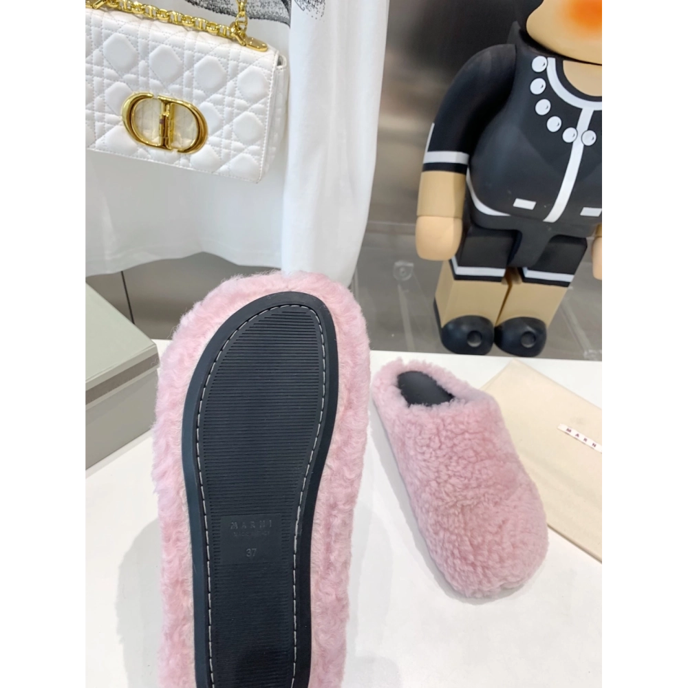 Marni Fussbett Sabot Slide Pink PB,Marni Slide,Men Sneakers