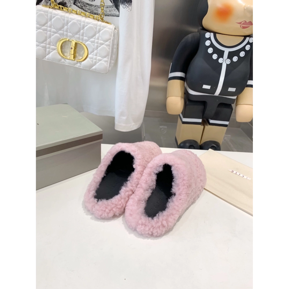 Marni Fussbett Sabot Slide Pink PB,Marni Slide,Men Sneakers