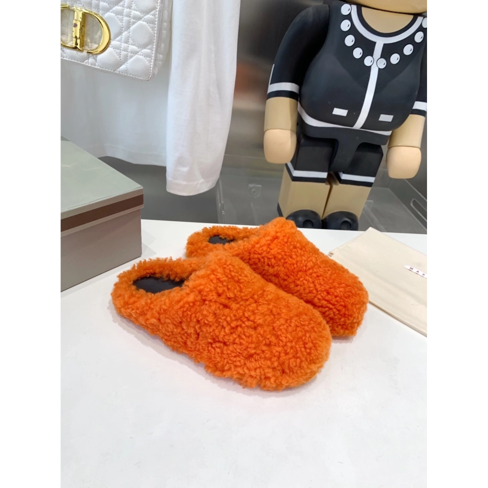 Marni Fussbett Sabot Slide Orange PB,Marni Slide,Men Sneakers