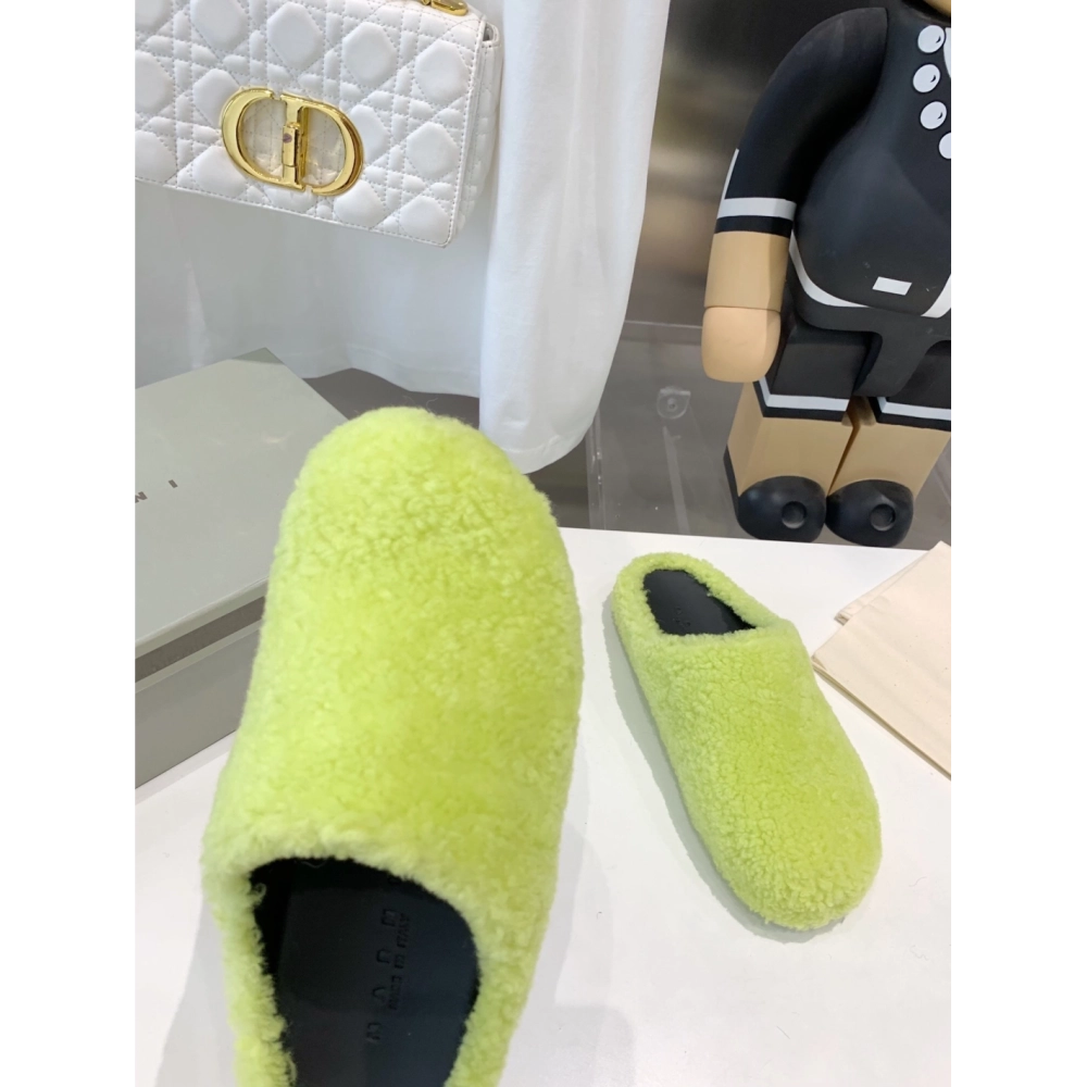 Marni Fussbett Sabot Slide Green PB,Marni Slide,Men Sneakers