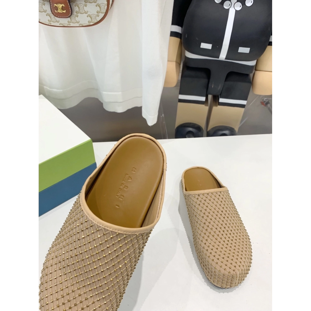 Marni Yellow Fussbett Sabot Slide With Rhinestones,Marni Slide,Men Sneakers