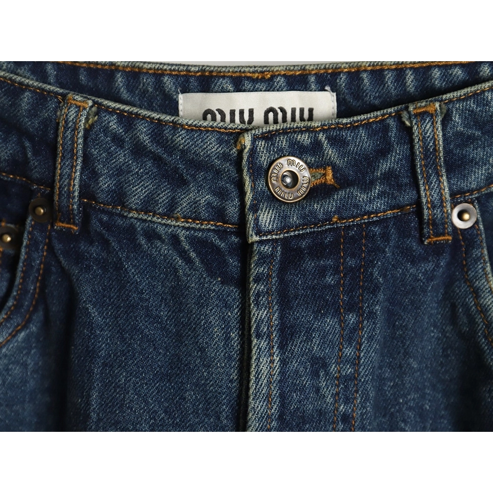 Miu Miu back pocket embroidered logo jeans,Miu Miu,