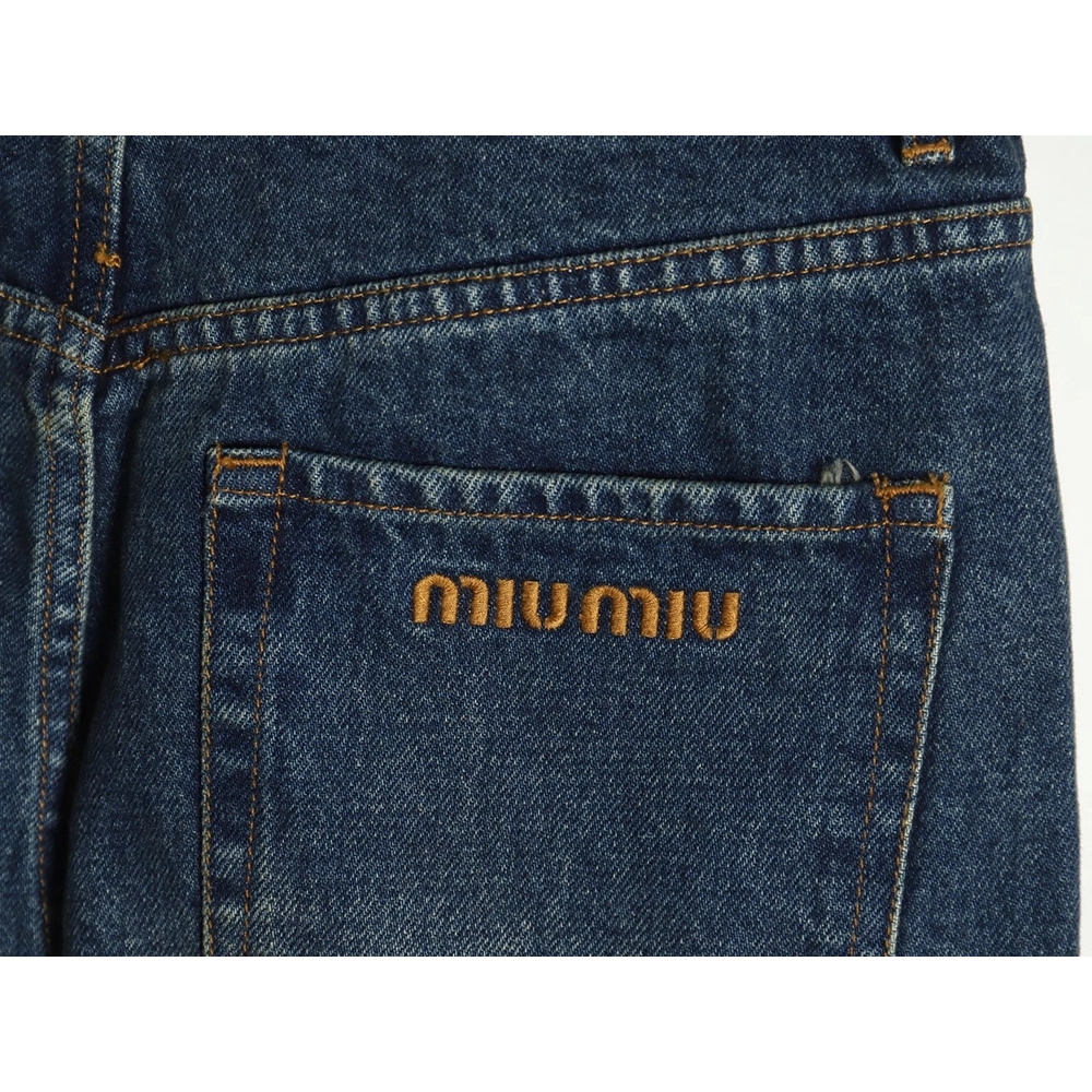 Miu Miu back pocket embroidered logo jeans,Miu Miu,