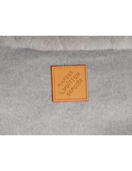 Louis Vuitton fur collar patchwork wool padded jacket,Louis Vuitton Jacket,Jacket,APPAREL