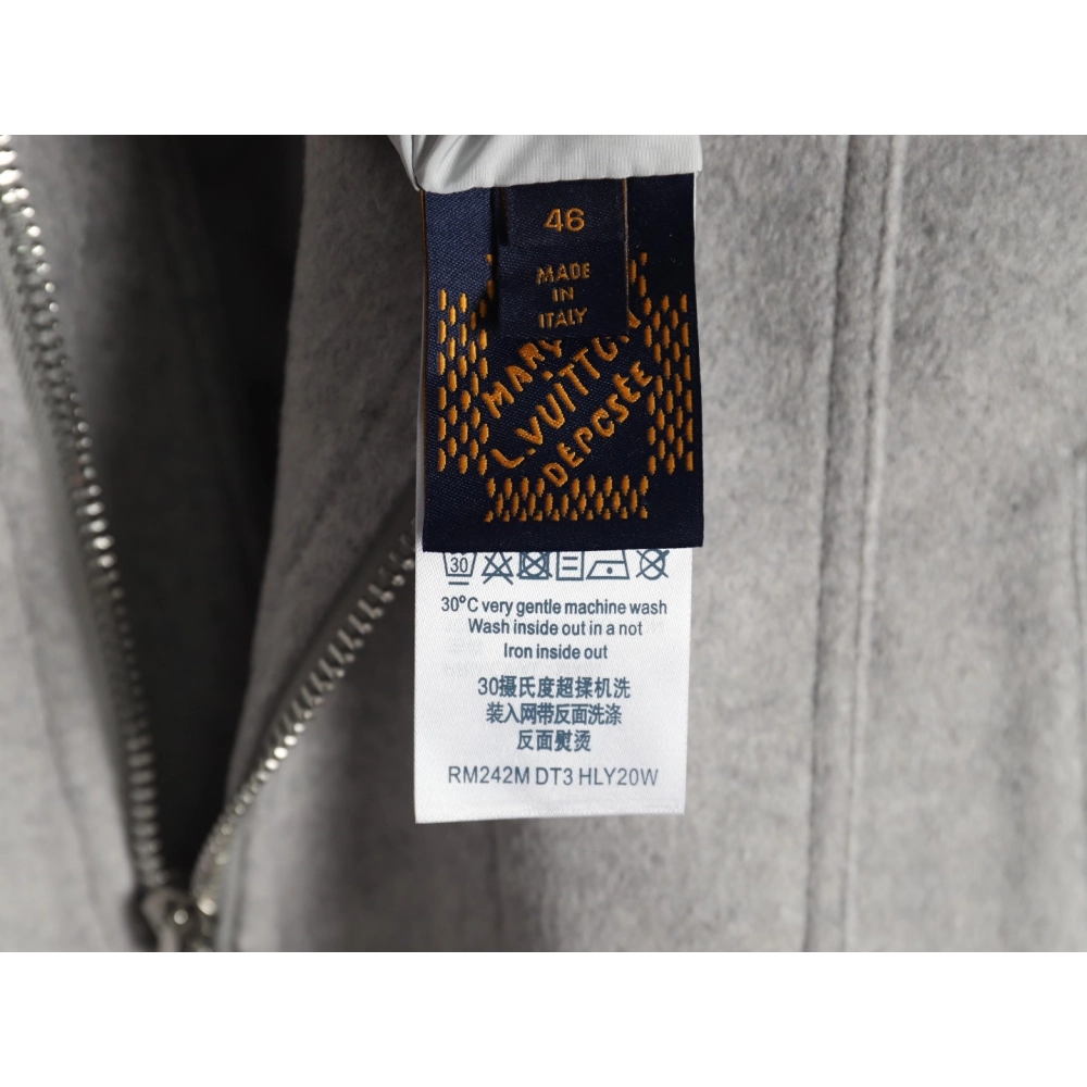 Louis Vuitton fur collar patchwork wool padded jacket,Louis Vuitton Jacket,Jacket,APPAREL