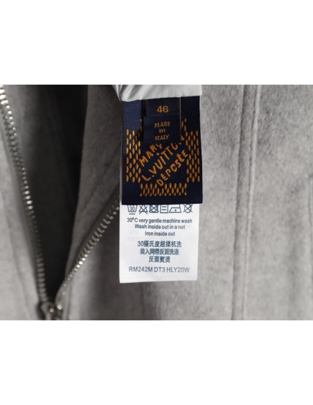 Louis Vuitton fur collar patchwork wool padded jacket,Louis Vuitton Jacket,Jacket,APPAREL