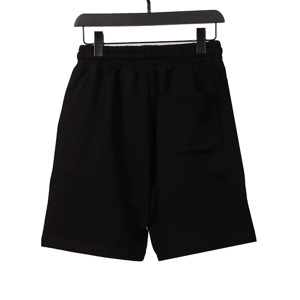 Chrome Hearts embroidered Sanskrit cross terry black shorts,Chrome Hearts Short,Shorts,APPAREL