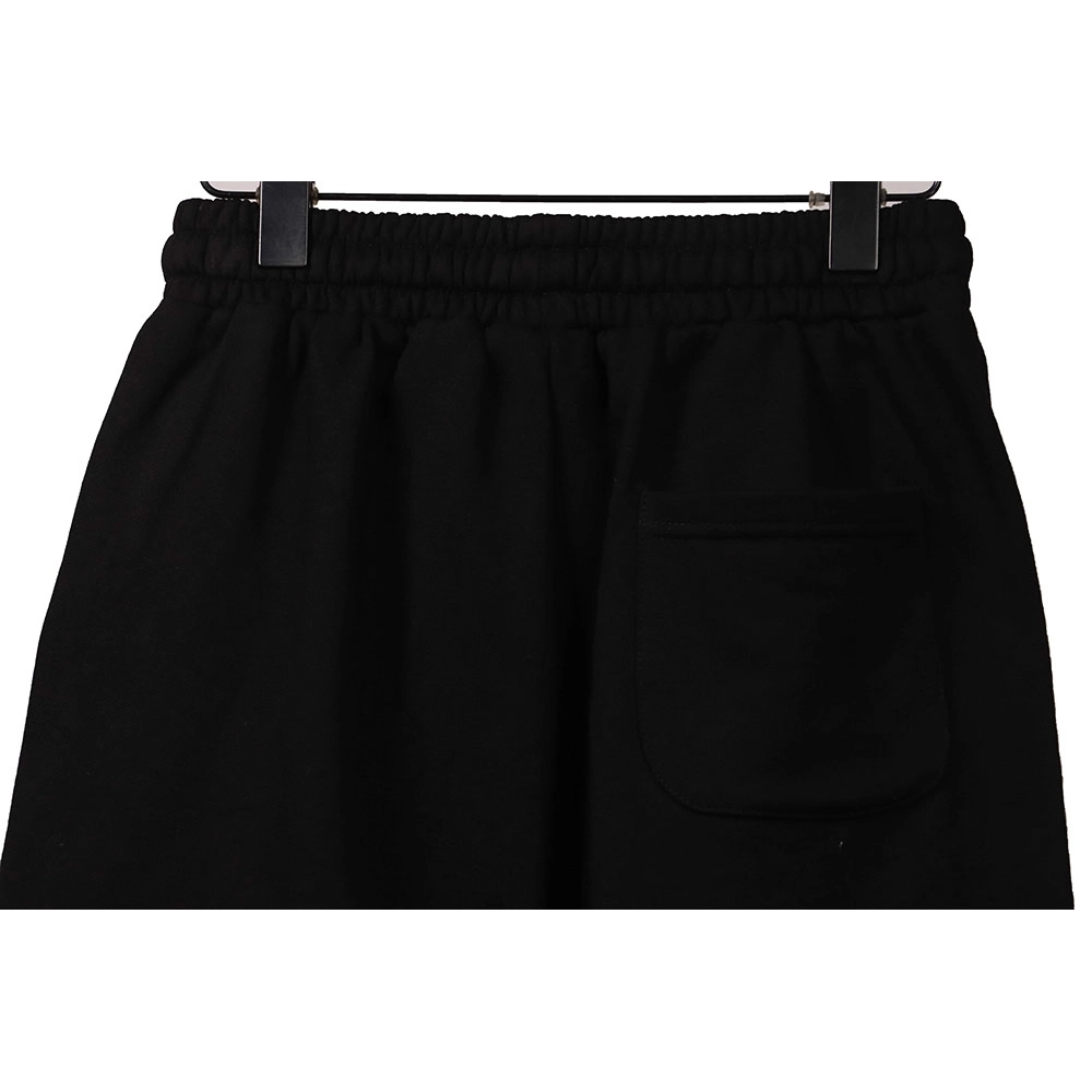 Chrome Hearts embroidered Sanskrit cross terry black shorts,Chrome Hearts Short,Shorts,APPAREL