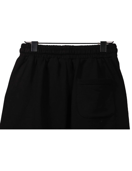 Chrome Hearts embroidered Sanskrit cross terry black shorts,Chrome Hearts Short,Shorts,APPAREL