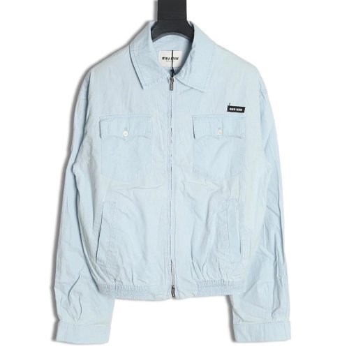 Miu Miu double pocket belted jacket,Miu Miu Jacket,Jacket,APPAREL