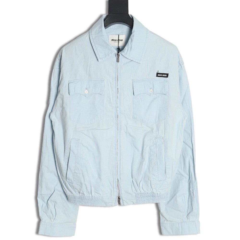 Miu Miu double pocket belted jacket,Miu Miu Jacket,Jacket,APPAREL