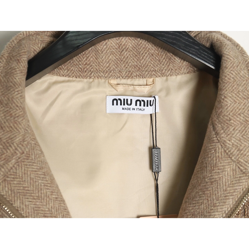 Miu miu herringbone twill pattern jacket,Miu Miu Jacket,Jacket,APPAREL